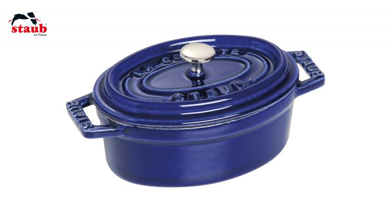 STAUB ココット ミニココット (オーバル、ダークブルー) 1個