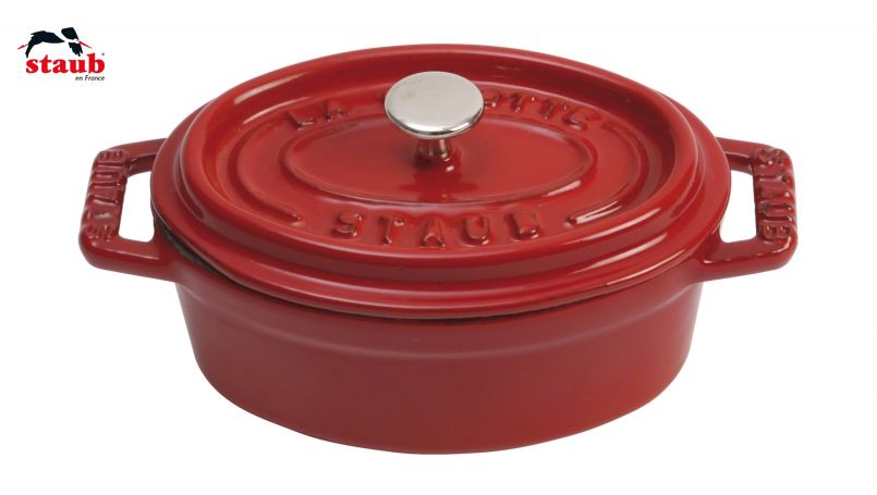 STAUB ココット ミニココット (オーバル、チェリーレッド) 1個