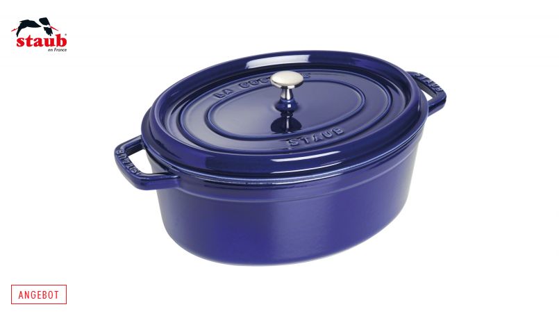 STAUB ココット ココット (オーバル、31 CM、ダークブルー) 1個