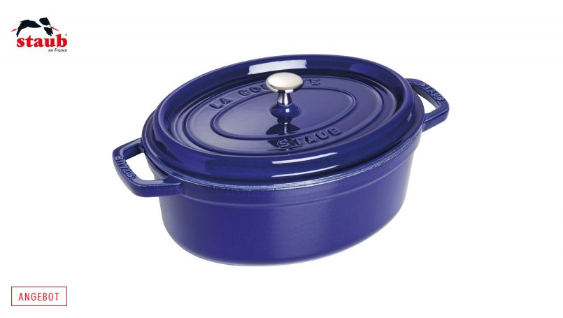 STAUB ココット ココット (オーバル、27 CM、ダークブルー) 1個