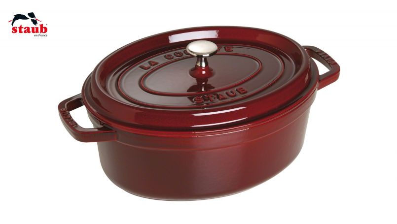 STAUB ココット ココット (オーバル、27 CM、グレナディン) 1個