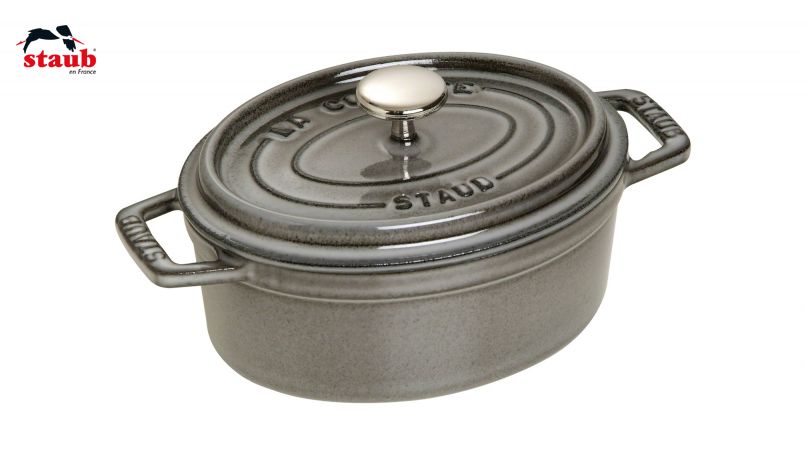 STAUB ココット ココット (オーバル、15 CM、グラファイトグレー) 1個