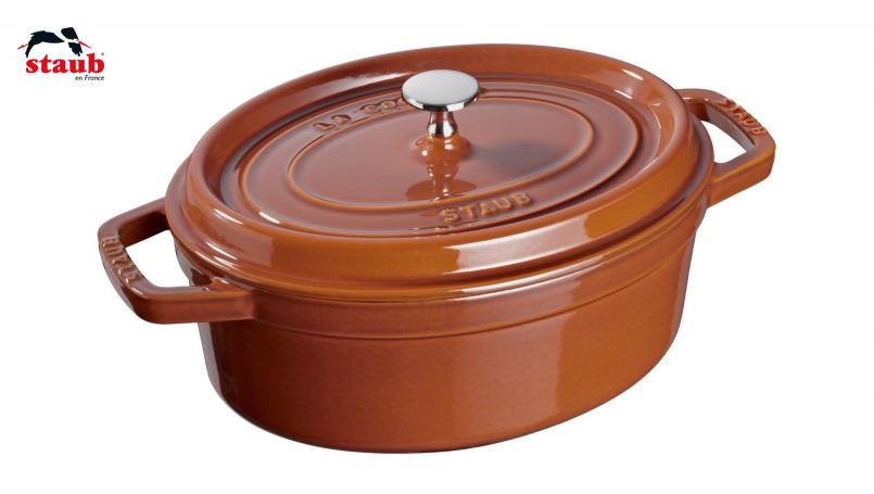 STAUB ココット ココット (オーバル、27 CM、シナモン) 1個