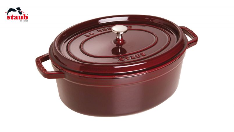 STAUB ココット ココット (オーバル、31 CM、グレナディン) 1個