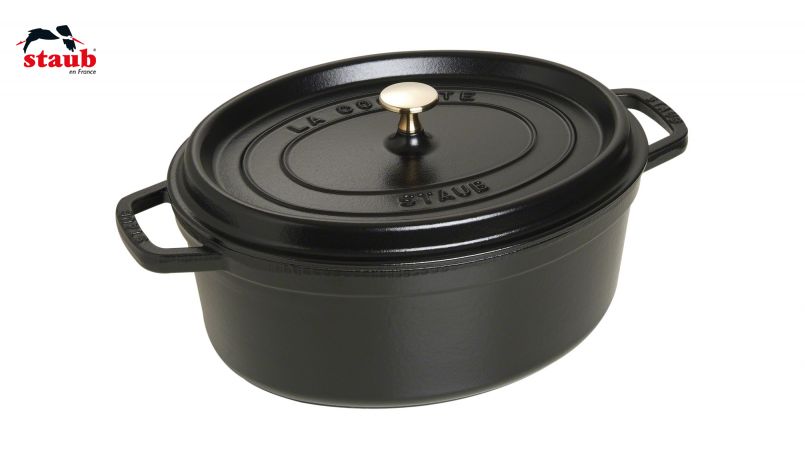 STAUB ココット ココット (オーバル、31 CM、ブラック) 1個