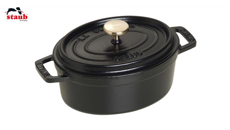 STAUB ココット ココット (オーバル、15 CM、ブラック) 1個