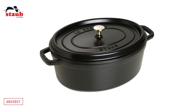 STAUB ココット ココット (オーバル、33 CM、ブラック) 1個