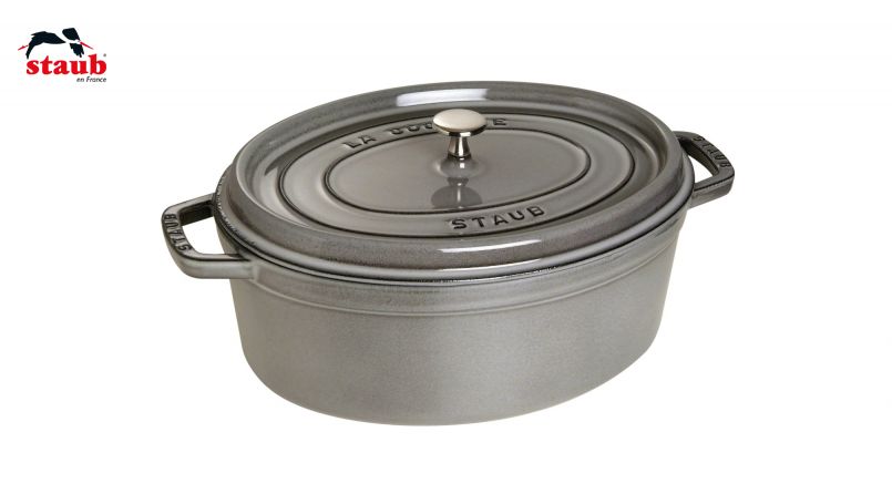 STAUB ココット ココット (オーバル、37 CM、グラファイトグレー) 1個