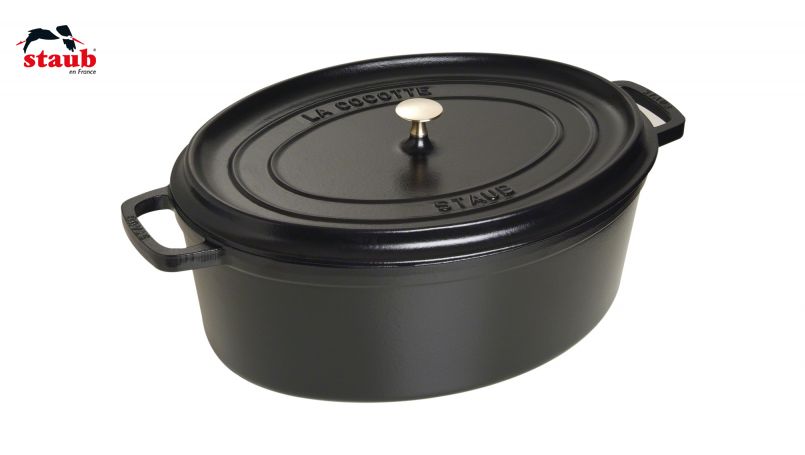 STAUB ココット ココット (オーバル、41 CM、ブラック) 1個