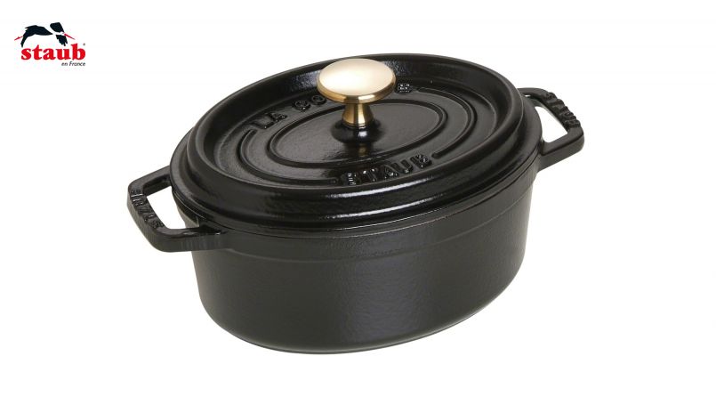 STAUB ココット ココット (オーバル、17 CM、ブラック) 1個