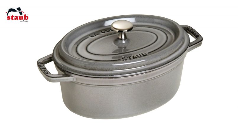 STAUB ココット ココット (オーバル、23 CM、グラファイトグレー) 1個