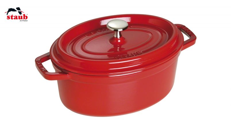 STAUB ココット ココット (オーバル、23 CM、チェリーレッド) 1個