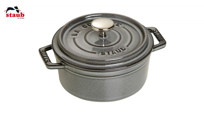 STAUB ココット ココット (ラウンド、12 CM、グラファイトグレー) 1個