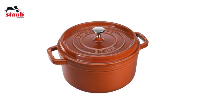 STAUB ココット ココット (ラウンド、22 CM、シナモン) 1個