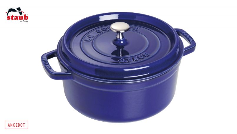 STAUB ココット ココット (ラウンド、24 CM、ダークブルー) 1個