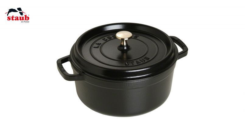 STAUB ココット ココット (ラウンド、24 CM、ブラック) 1個