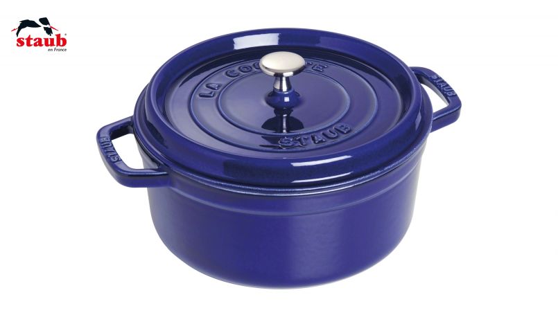 STAUB ココット ココット (ラウンド、26 CM、ダークブルー) 1個