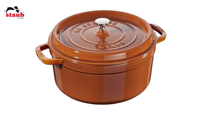 STAUB ココット ココット (ラウンド、26 CM、シナモン) 1個