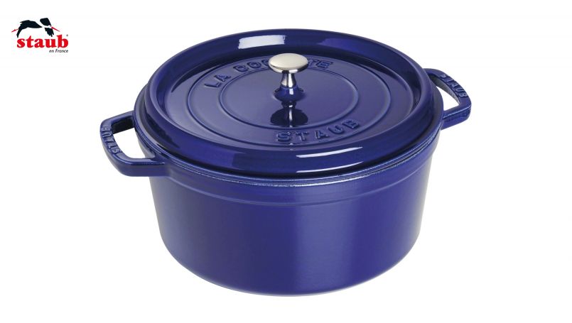 STAUB ココット ココット (ラウンド、28 CM、ダークブルー) 1個