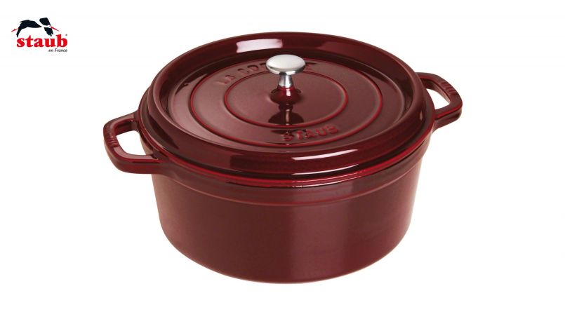 STAUB ココット ココット (ラウンド、28 CM、グレナディン) 1個