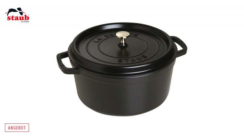 STAUB ココット ココット (ラウンド、28 CM、ブラック) 1個