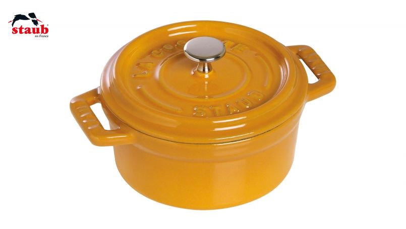 STAUB ココット ココット (ラウンド、28 CM、マスタード) 1個