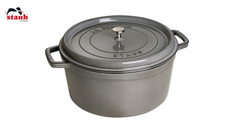 STAUB ココット ココット (ラウンド、30 CM、グラファイトグレー) 1個