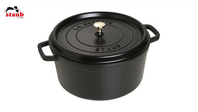 STAUB ココット ココット (ラウンド、30 CM、ブラック) 1個