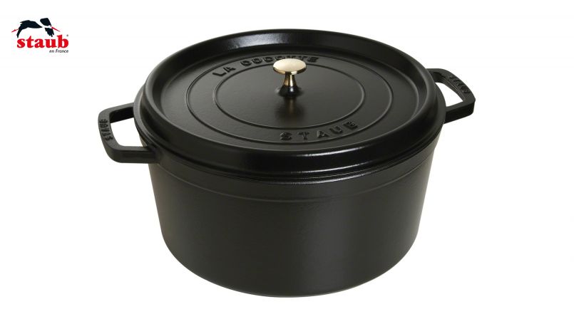 STAUB ココット ココット (ラウンド、34 CM、ブラック) 1個