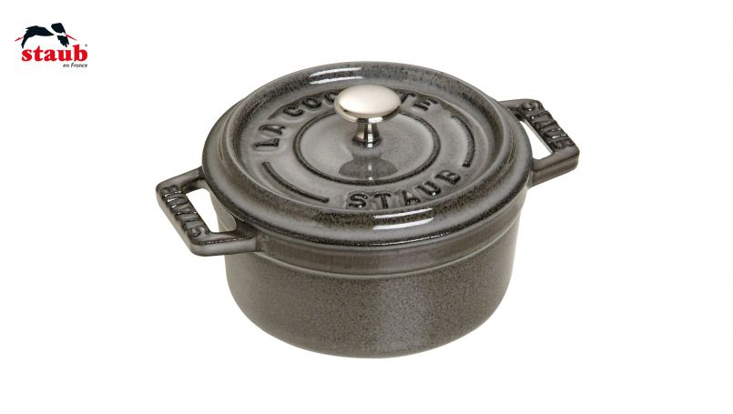 STAUB ココット ミニココット (ラウンド、グラファイトグレー) 1個