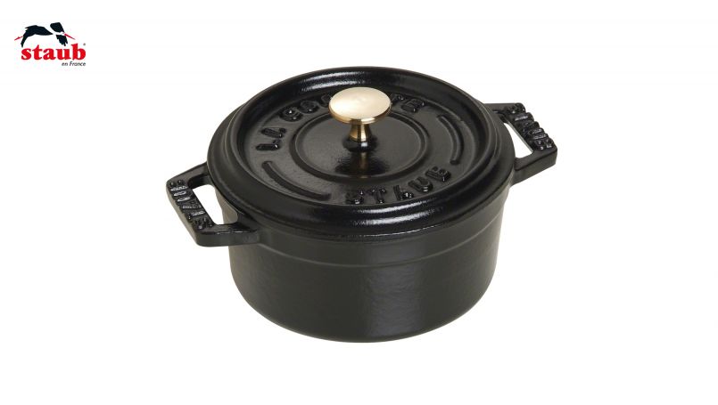 STAUB ココット ミニココット (ラウンド、ブラック) 1個