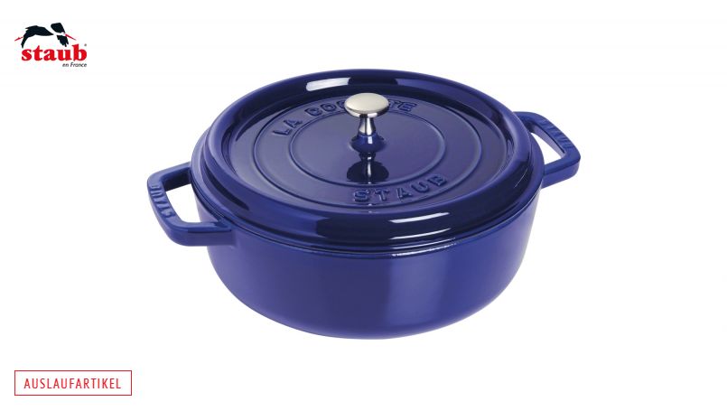 STAUB スペシャルココット ココット (ラウンドフラット、ダークブルー) 1個