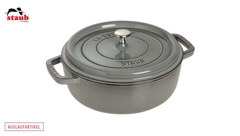 STAUB スペシャルココット ココット (ラウンドフラット、グラファイトグレー) 1個