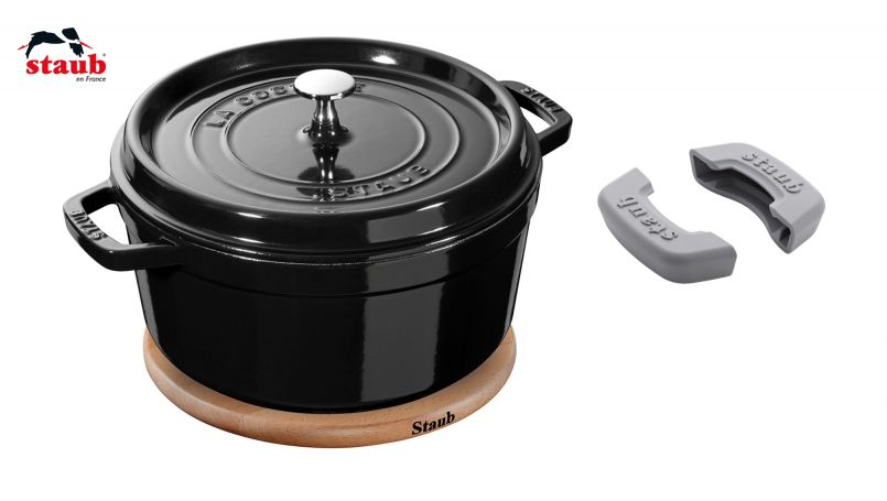 STAUB ココット ココットセット (シリコンハンドル、マグネットトリベット付) 1個