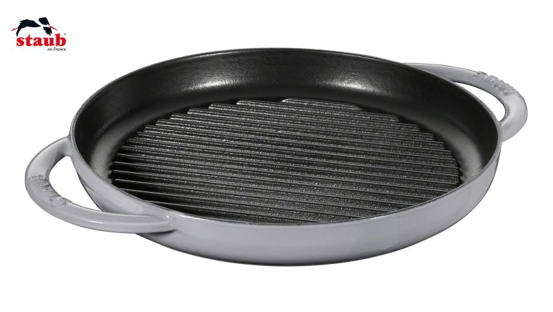 STAUB グリルパン グリルパン (ラウンド、26 CM、グラファイトグレー)