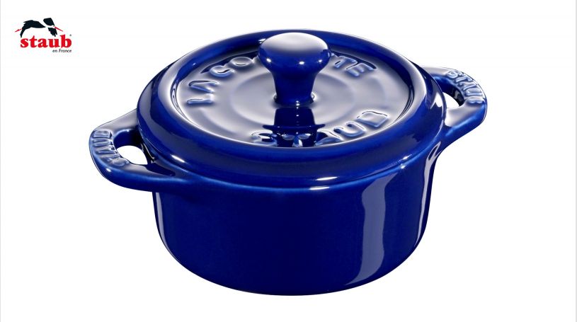 STAUB ギフト ミニココット (ラウンド、ダークブルー) 1個