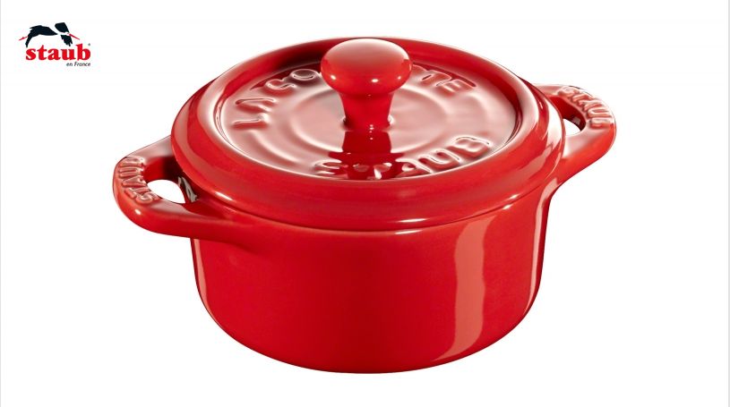 STAUB ギフト ミニココット (ラウンド、チェリーレッド) 1個