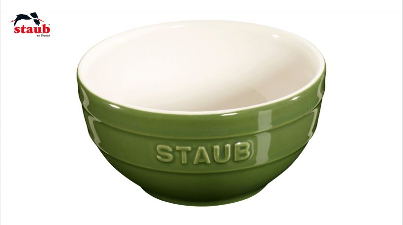 STAUB サービング ボウル (0.4 L、バジルグリーン) 1個