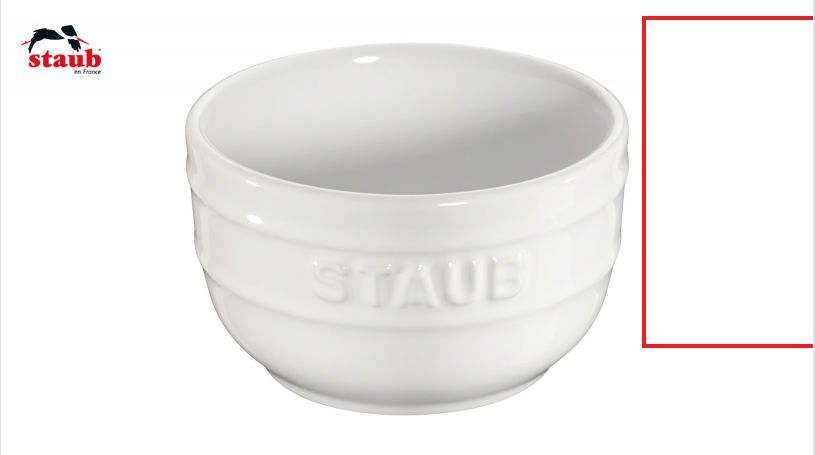 STAUB サービング ラムカン (ラウンド、ホワイト) 1個