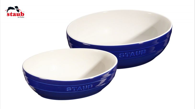 STAUB サービング ボウルセット (23cm&27cm、ダークブルー)  2点セット 1個