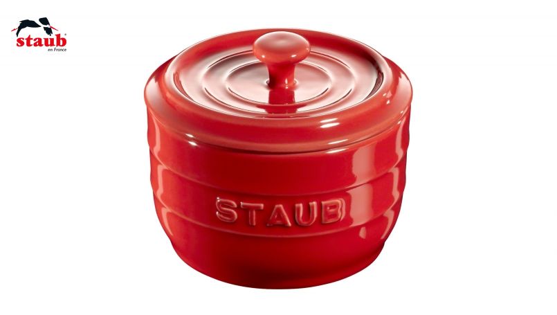 STAUB サービング ソルトポット (チェリーレッド)