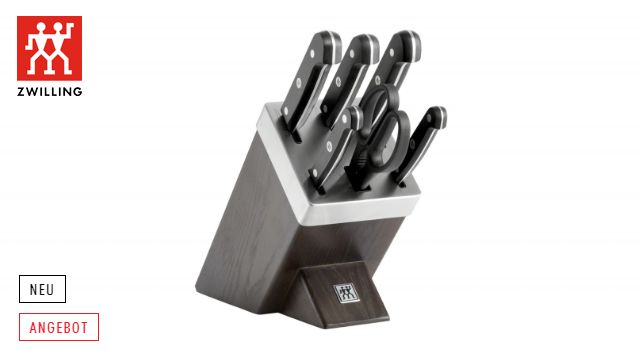 ZWILLING グルメ セルフシャープニング ナイフブロックセット アッシュ 7点セット