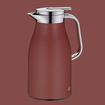 alfi アルフィ Skyline スカイライン 断熱ポット 1.00L、メディテレイニアンレッドマット (300)