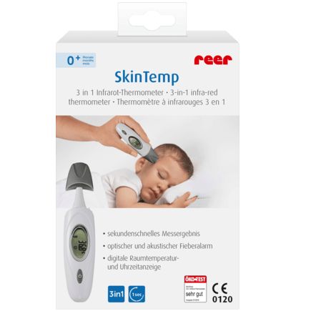 Reer 赤外線体温計 Skin Temp 3in1 耳・こめかみ用 1個