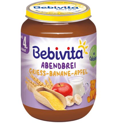 Bebivita 夕食用離乳食 セモリナ・バナナ・リンゴ 4か月から 190g