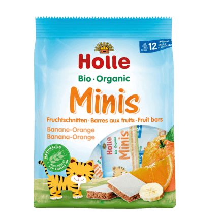 Holle baby food 果物バー ミニ バナナ・オレンジ味 12か月から 100g