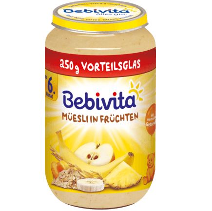 Bebivita 果物&シリアル 果物・ミューズリー 6か月から 250g