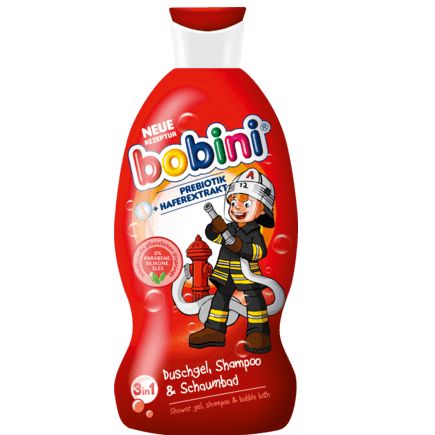 bobini キッズシャワージェル&シャンプー&バブルバス 3in ヒーロー 330ml