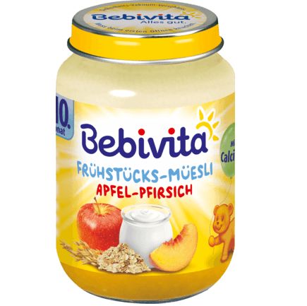 Bebivita 朝食用シリアル リンゴ・桃 10か月から 160g