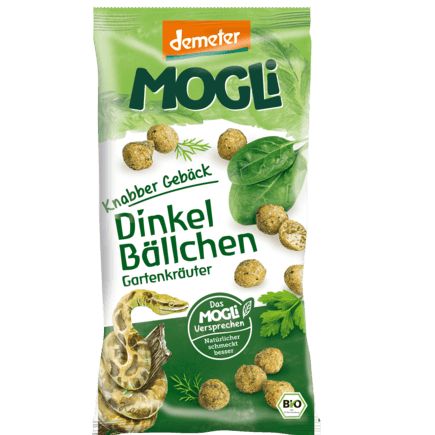 MOGLi スナック かじるペストリー スペルト小麦ボール 庭のハーブ 40g